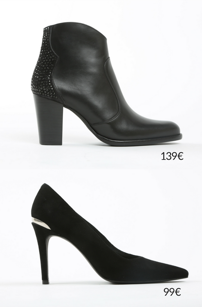 BOTINE NOIR EN CUIR